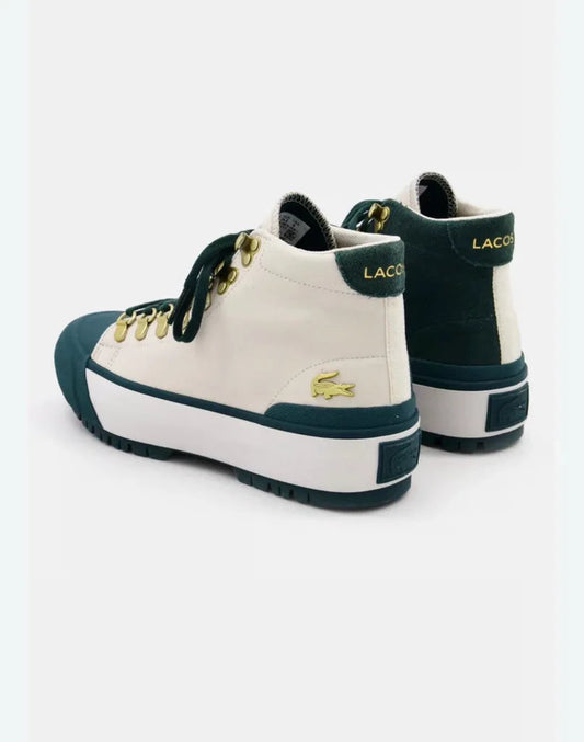 Lacoste Gripshot mid-boot cream white and green