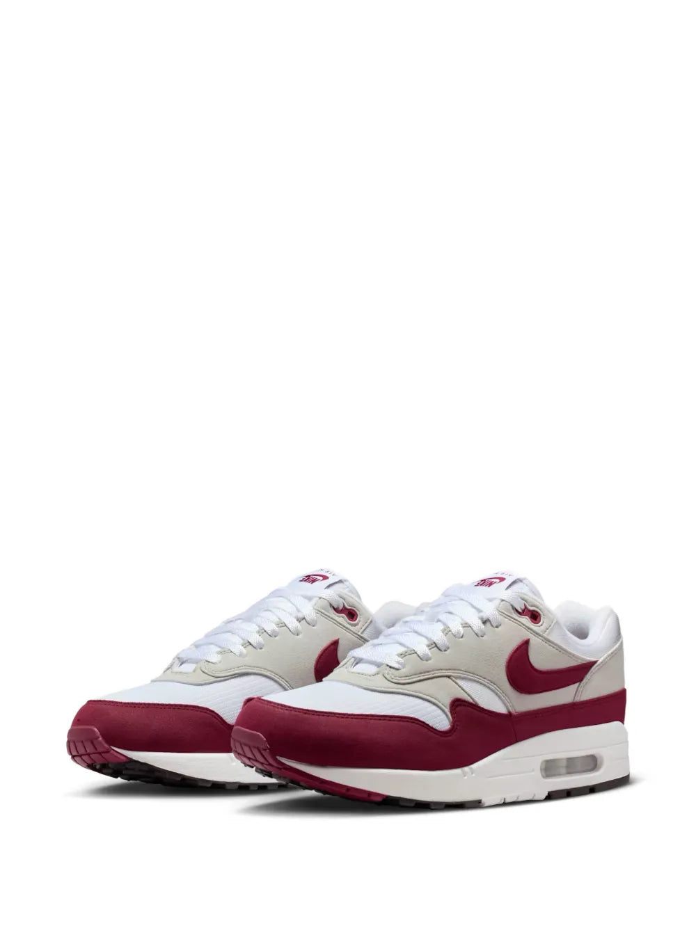 Nike AirMax 1 grey & dark red