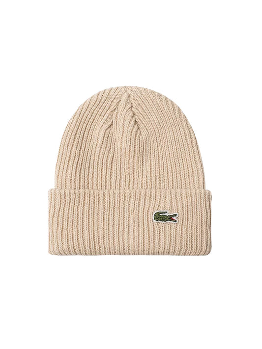 Lacoste Creamy white beanie