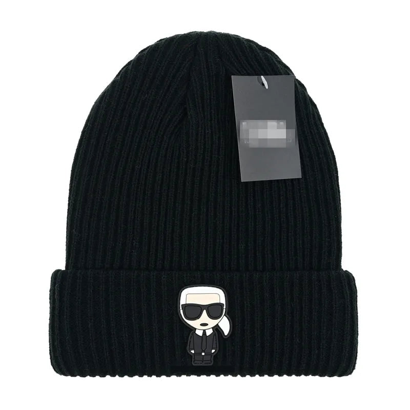 Karl Lagerfield ikonik beanie black