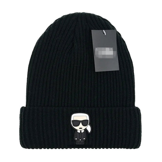 Karl Lagerfield ikonik beanie black