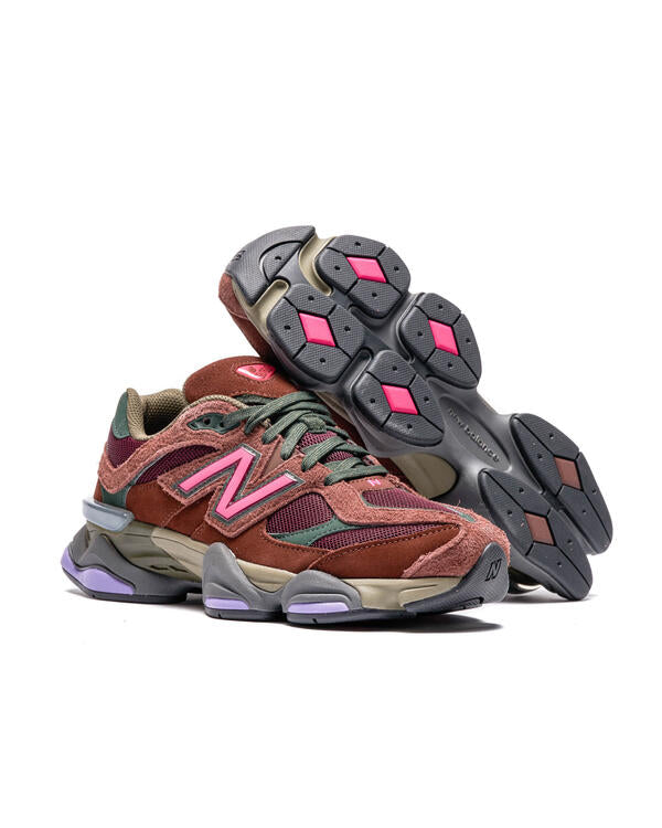 New Balance 9060 brown & burgundy suede
