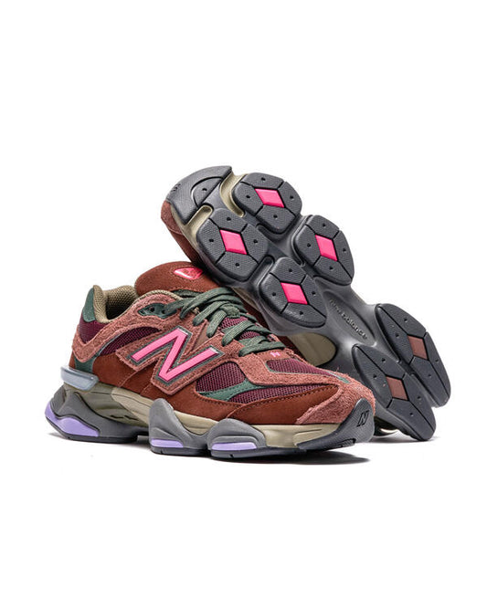 New Balance 9060 brown & burgundy suede