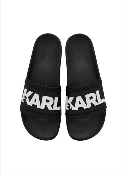 Black Karl Lagerfeld Kondo Slides