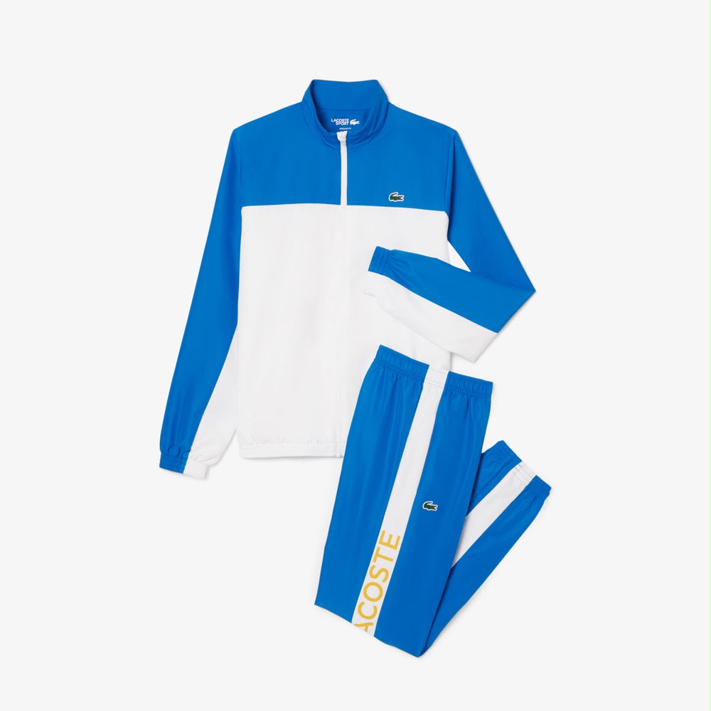 Sport Printed Tracksuit Lacoste Blue| White
